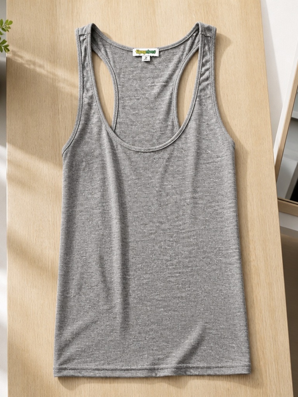 NWOT Tipsy Elves Women’s Gray Tank Top Racer Back Plain Tee - Size XXL